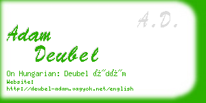 adam deubel business card